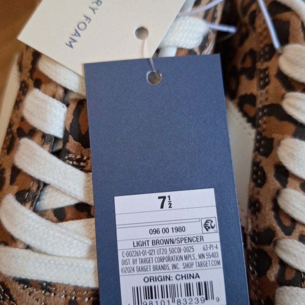 Universal Thread Leopard Print Brown Spencer Memory Comfy Sneakers Shoes 7.5 - Picture 4 of 10